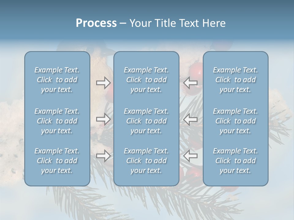 Winter Songbird Titmouse Red Winter Berries PowerPoint Template