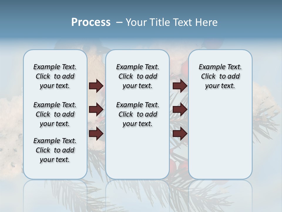 Winter Songbird Titmouse Red Winter Berries PowerPoint Template