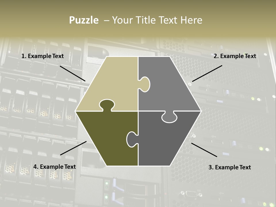 A Row Of Servers With The Words Name Of Presentation On Them PowerPoint Template