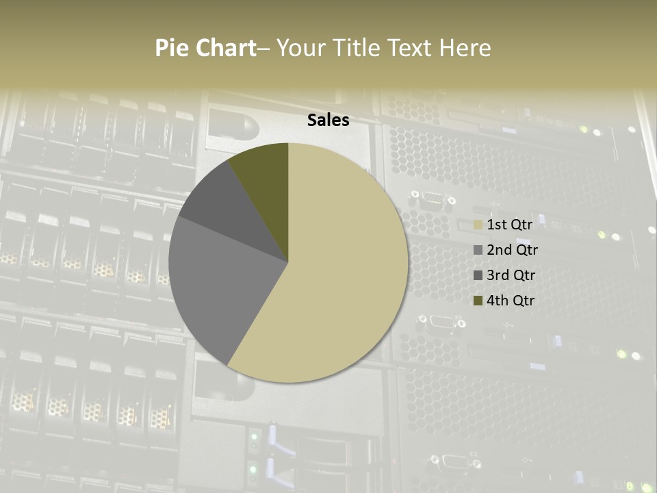 A Row Of Servers With The Words Name Of Presentation On Them PowerPoint Template