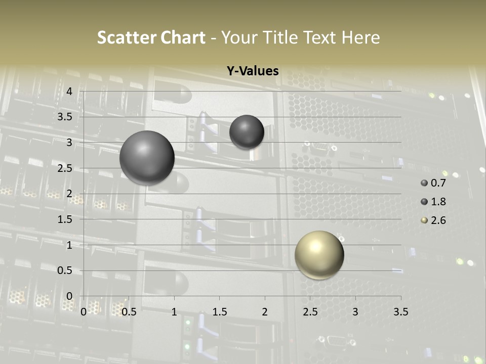 A Row Of Servers With The Words Name Of Presentation On Them PowerPoint Template