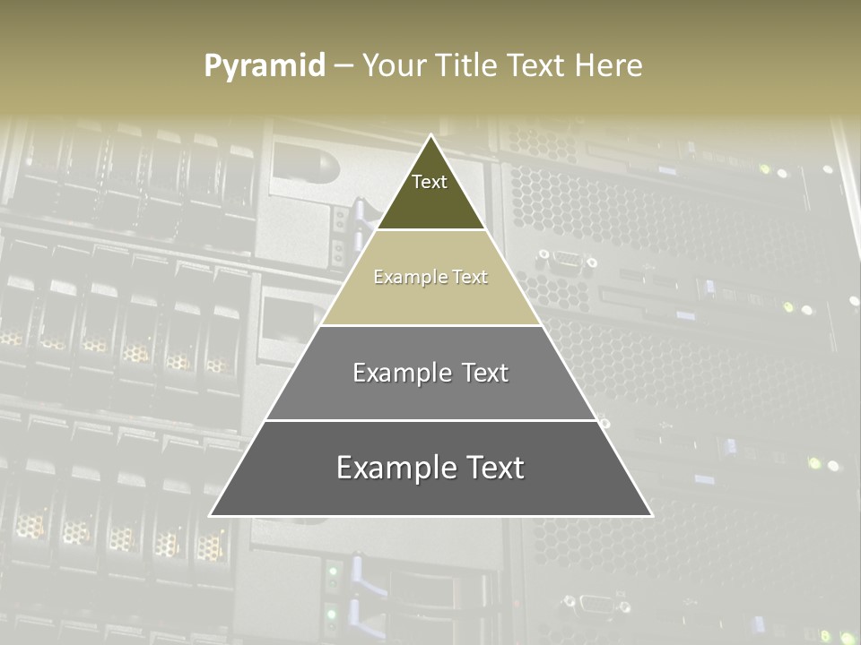 A Row Of Servers With The Words Name Of Presentation On Them PowerPoint Template