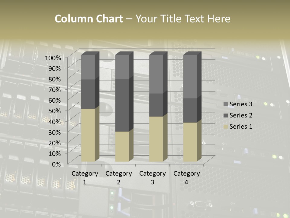 A Row Of Servers With The Words Name Of Presentation On Them PowerPoint Template