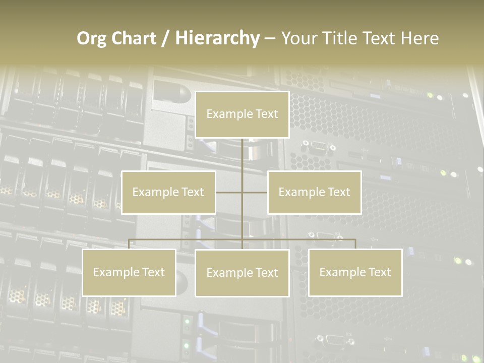 A Row Of Servers With The Words Name Of Presentation On Them PowerPoint Template