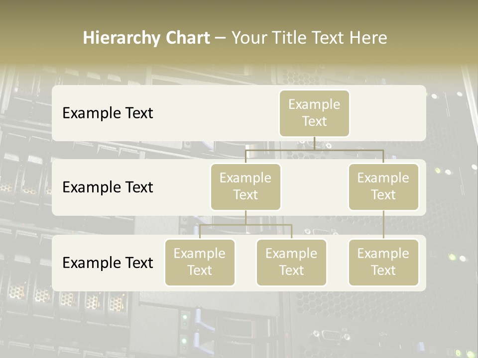 A Row Of Servers With The Words Name Of Presentation On Them PowerPoint Template