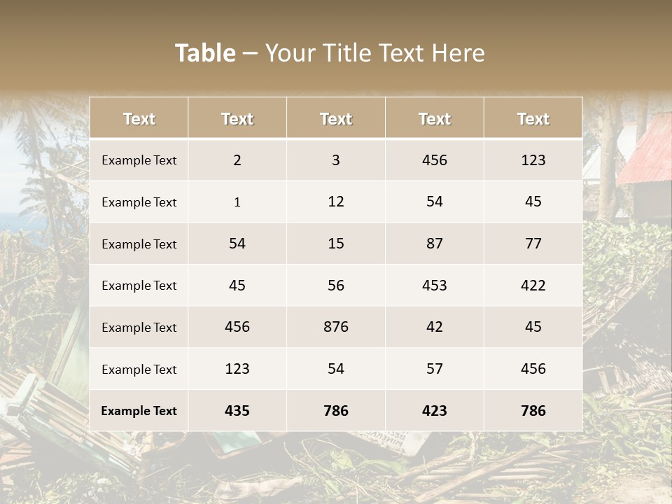 Weather Destroy Aftermath PowerPoint Template
