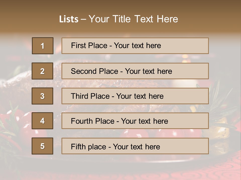 Meat Thanksgiving Onions PowerPoint Template