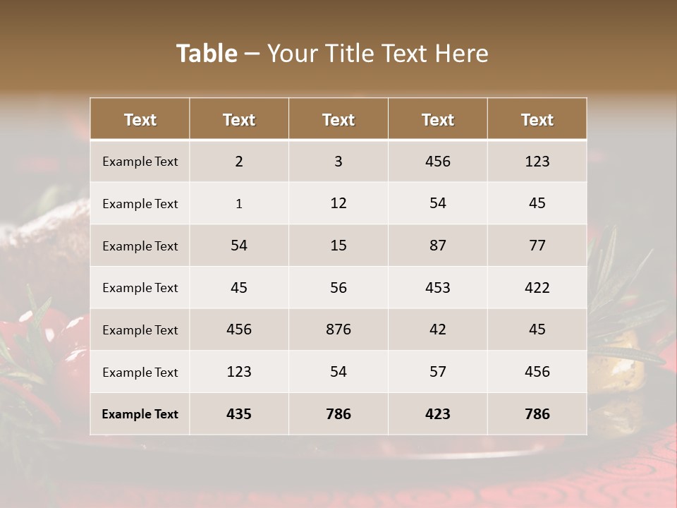 Meat Thanksgiving Onions PowerPoint Template