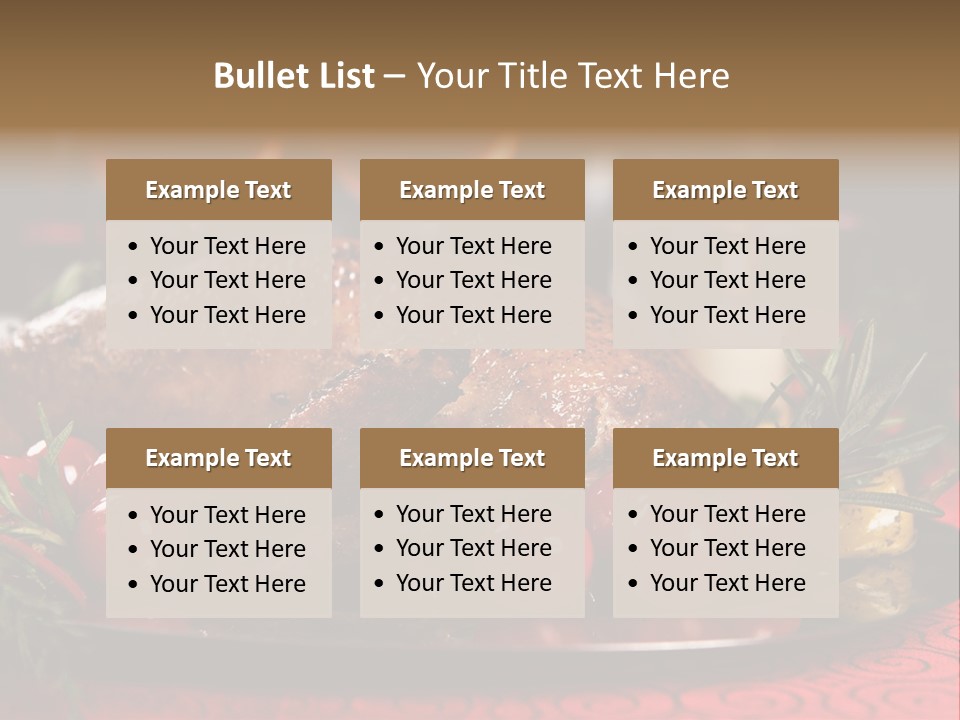 Meat Thanksgiving Onions PowerPoint Template