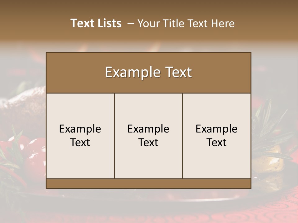 Meat Thanksgiving Onions PowerPoint Template