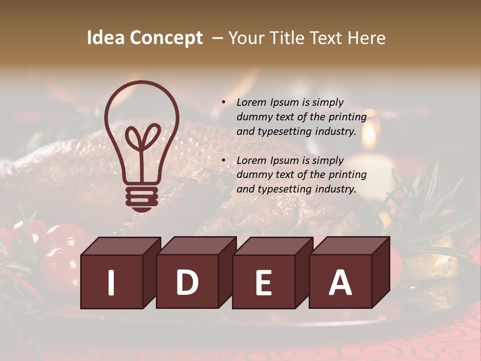 Meat Thanksgiving Onions PowerPoint Template