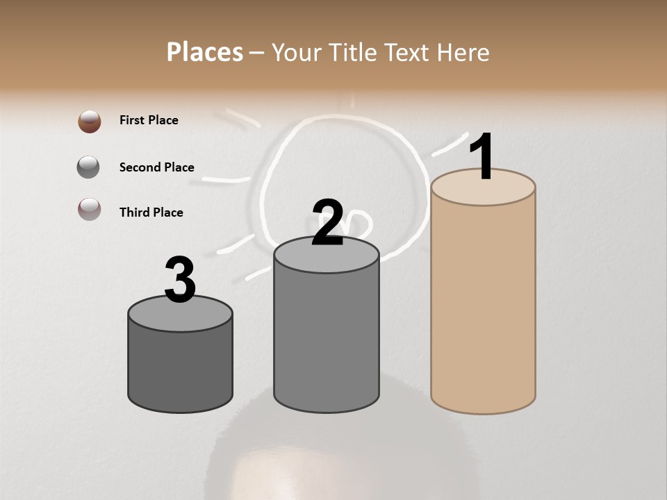 A Man With A Light Bulb Above His Head PowerPoint Template