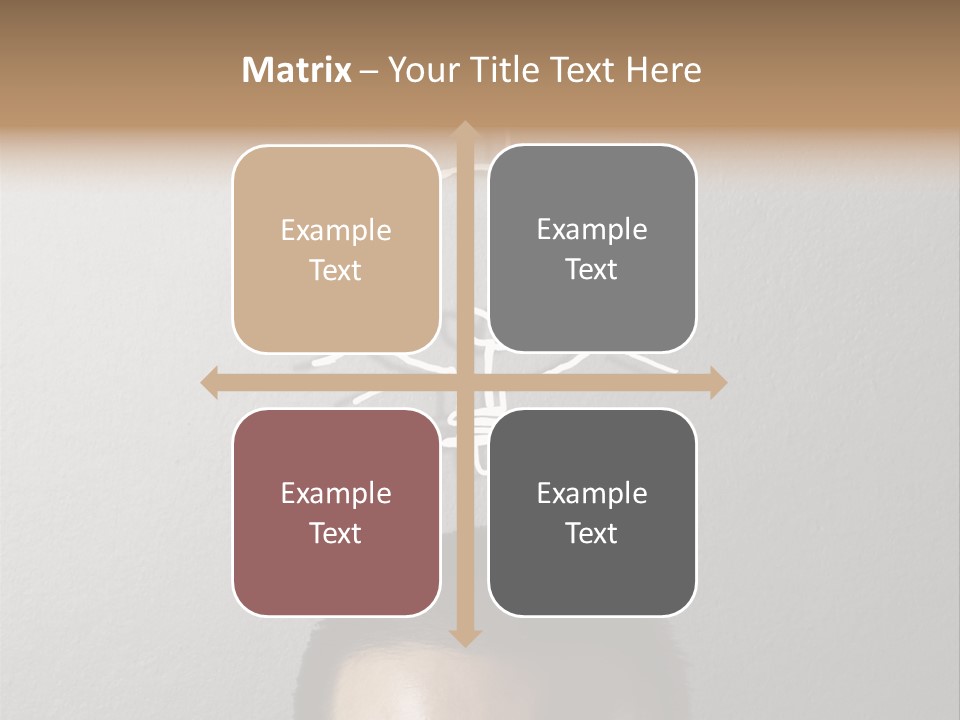 A Man With A Light Bulb Above His Head PowerPoint Template