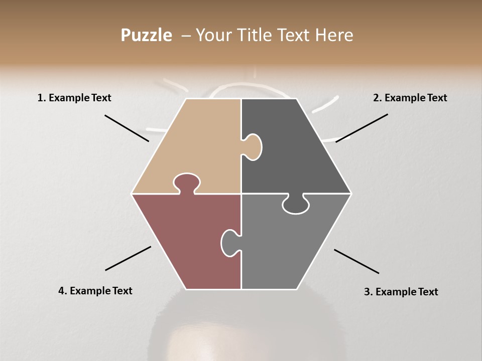 A Man With A Light Bulb Above His Head PowerPoint Template