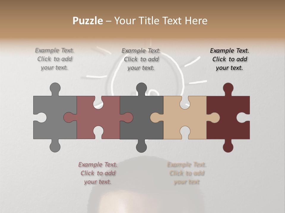 A Man With A Light Bulb Above His Head PowerPoint Template