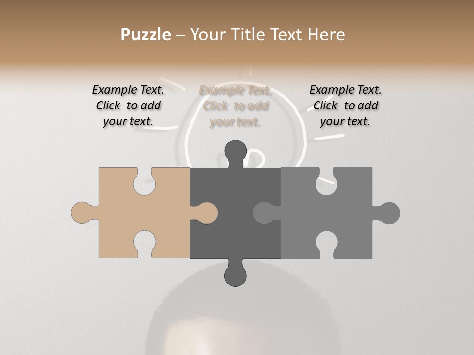 A Man With A Light Bulb Above His Head PowerPoint Template