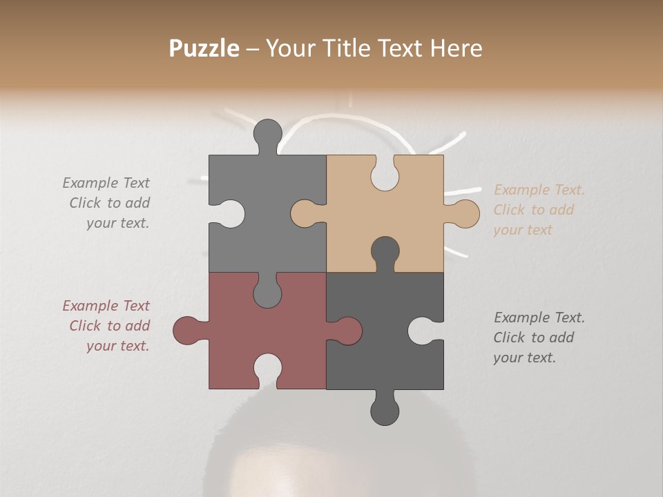 A Man With A Light Bulb Above His Head PowerPoint Template