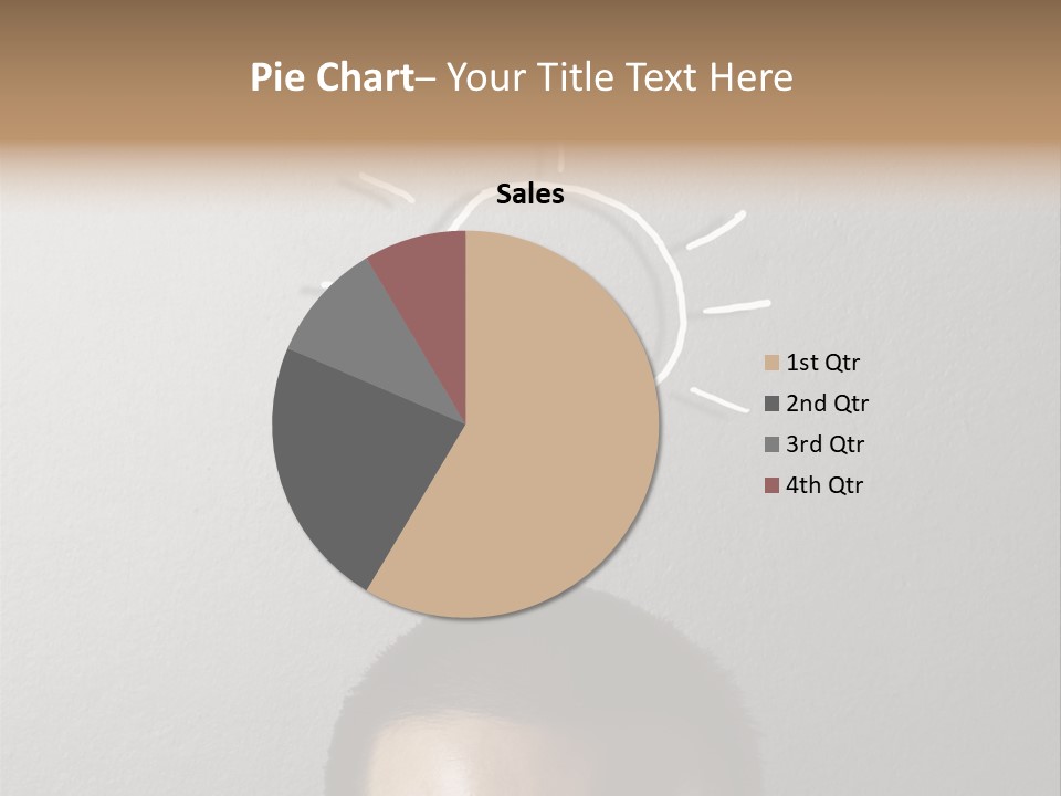 A Man With A Light Bulb Above His Head PowerPoint Template