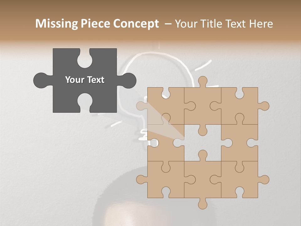 A Man With A Light Bulb Above His Head PowerPoint Template