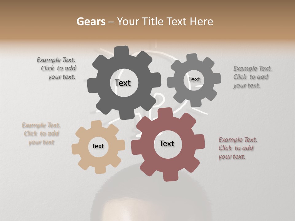 A Man With A Light Bulb Above His Head PowerPoint Template