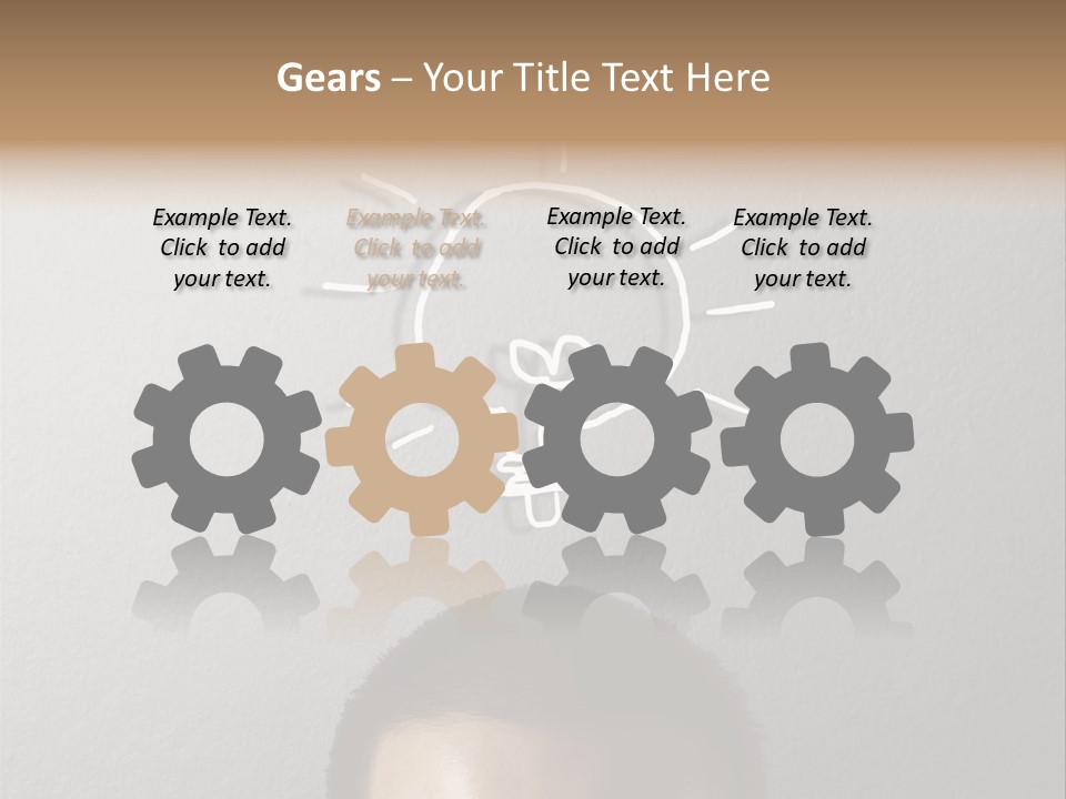 A Man With A Light Bulb Above His Head PowerPoint Template