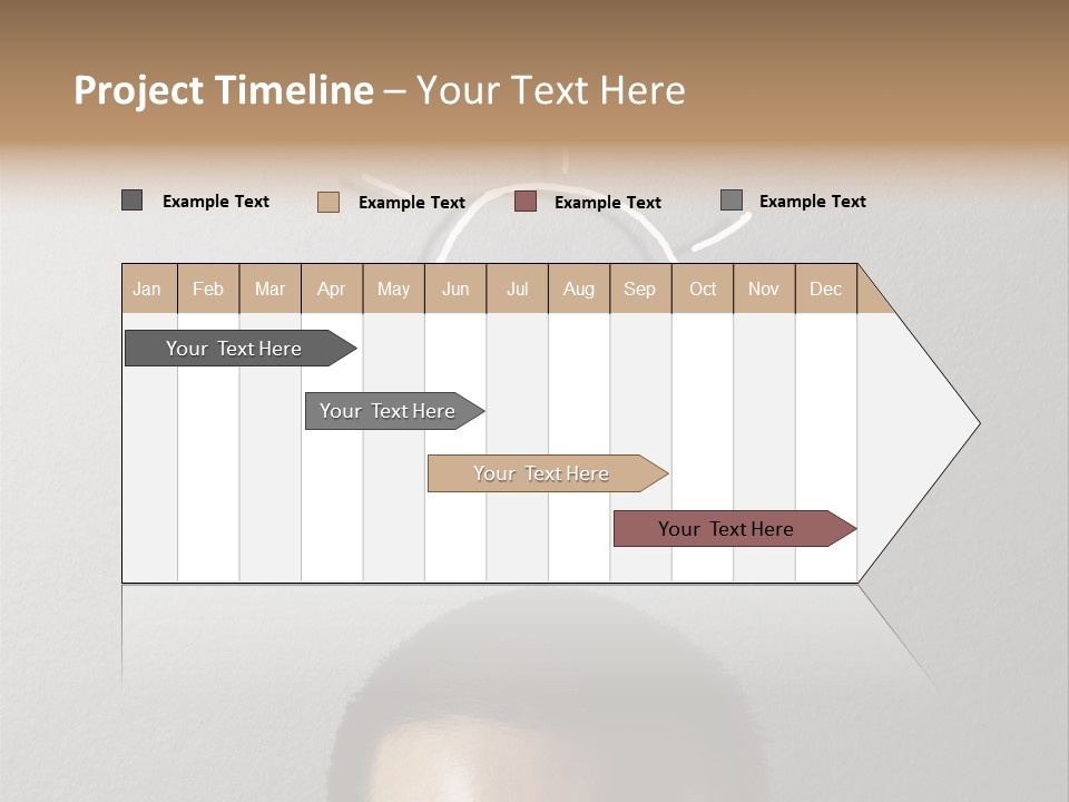 A Man With A Light Bulb Above His Head PowerPoint Template