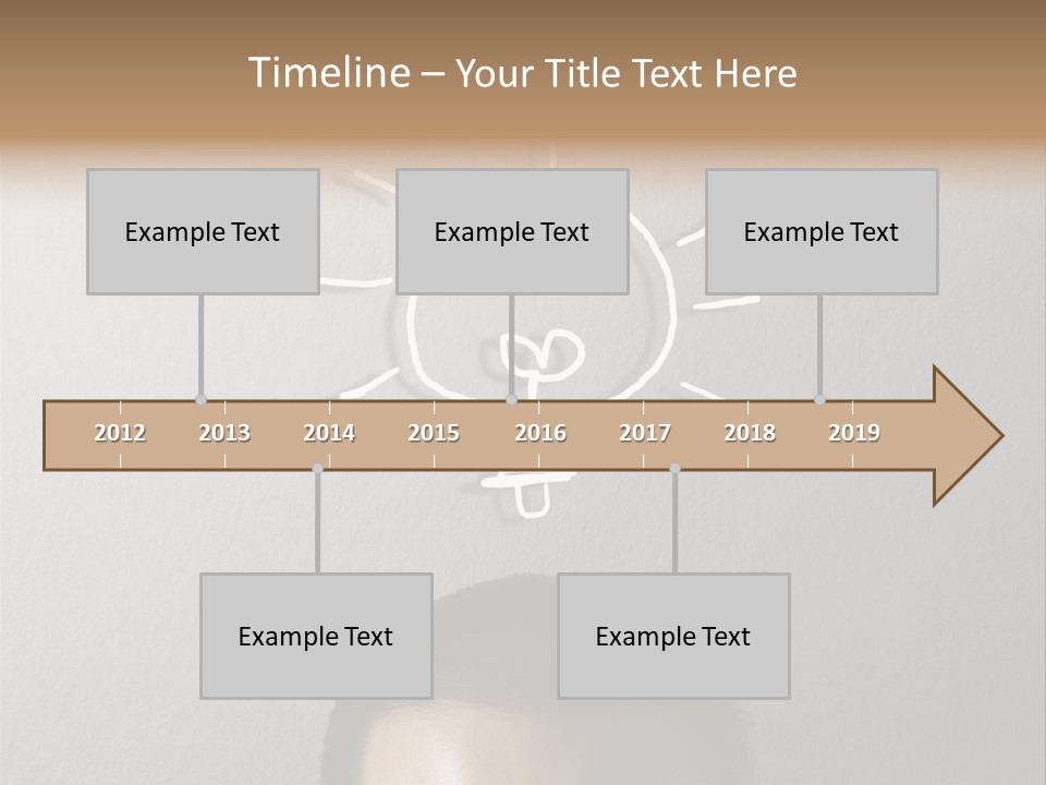 A Man With A Light Bulb Above His Head PowerPoint Template