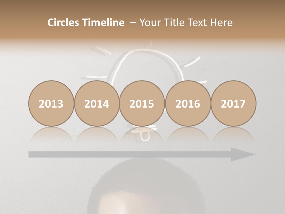 A Man With A Light Bulb Above His Head PowerPoint Template