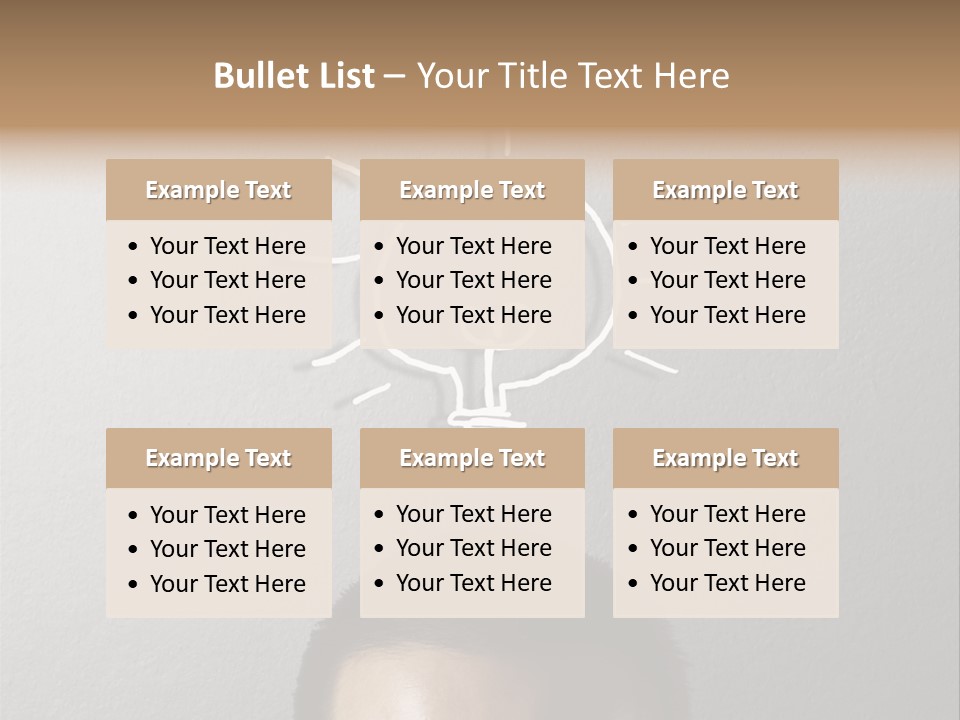 A Man With A Light Bulb Above His Head PowerPoint Template