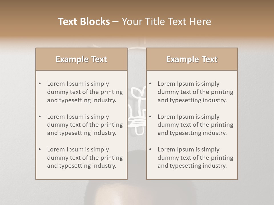 A Man With A Light Bulb Above His Head PowerPoint Template