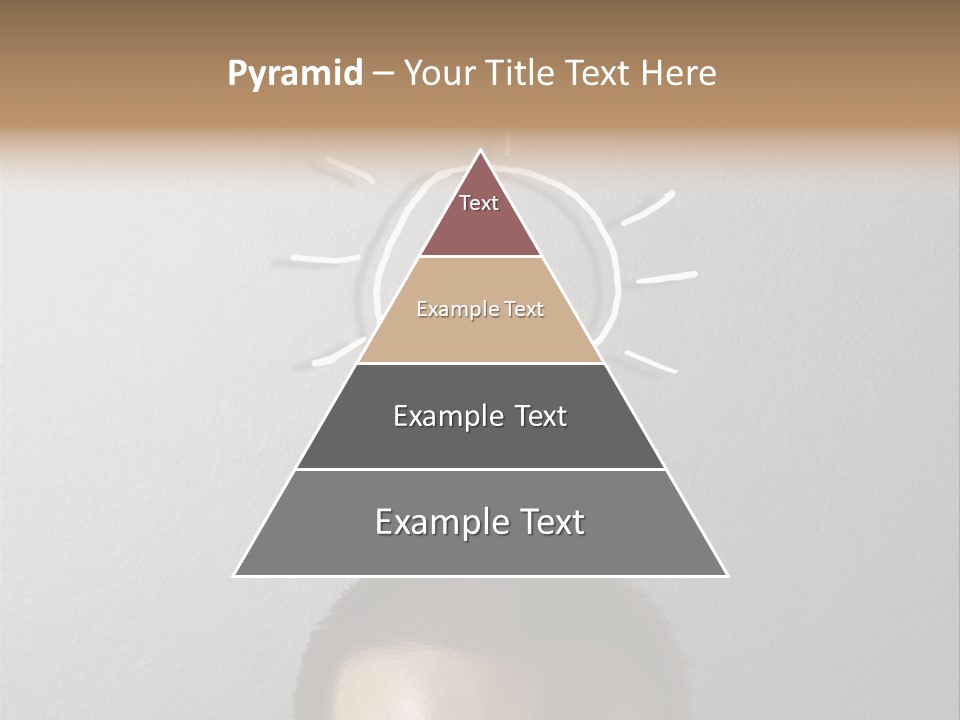 A Man With A Light Bulb Above His Head PowerPoint Template