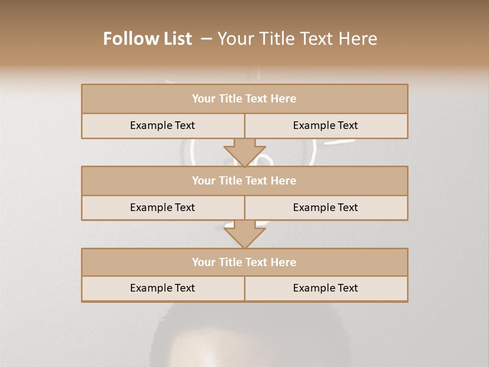 A Man With A Light Bulb Above His Head PowerPoint Template