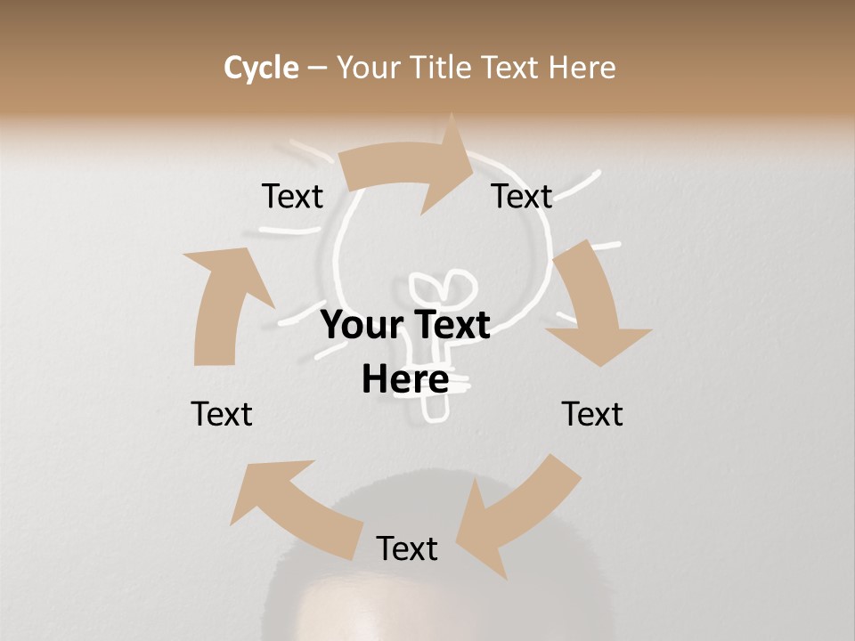 A Man With A Light Bulb Above His Head PowerPoint Template