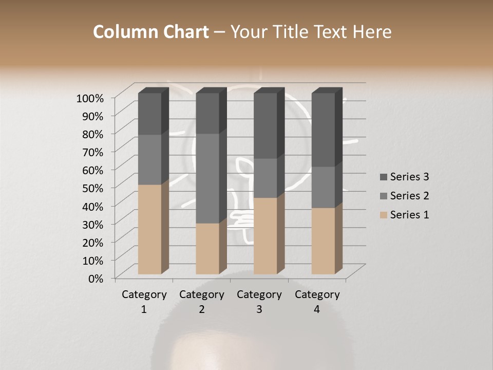 A Man With A Light Bulb Above His Head PowerPoint Template
