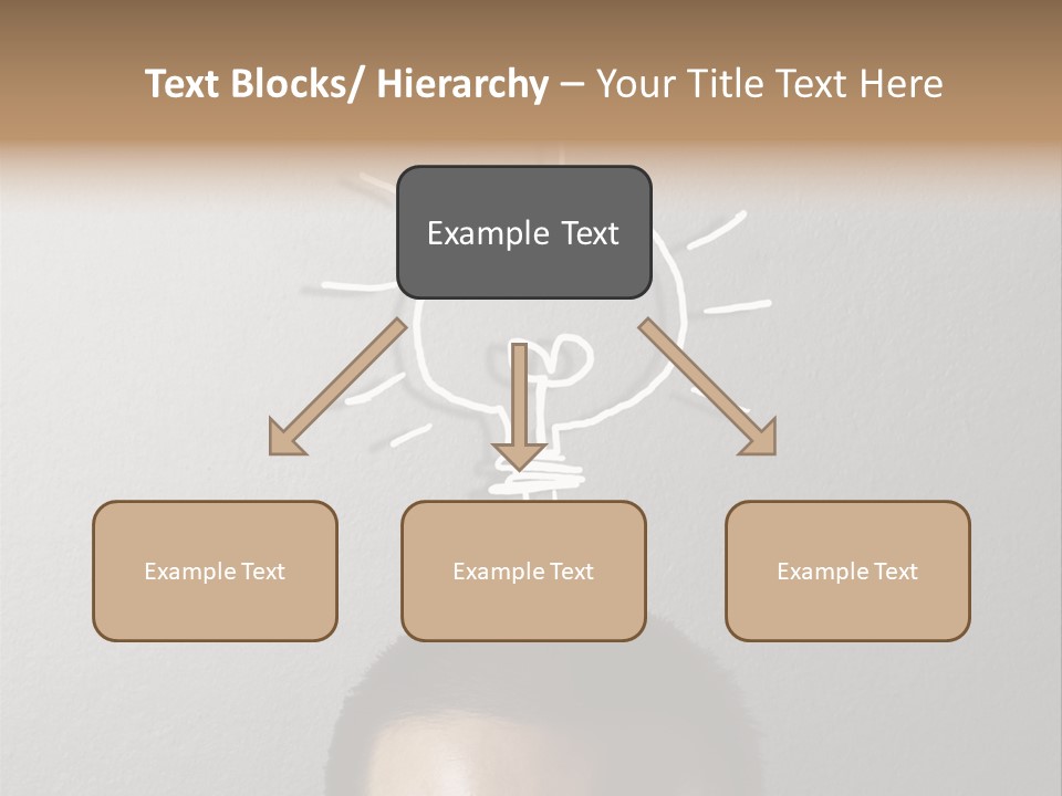 A Man With A Light Bulb Above His Head PowerPoint Template