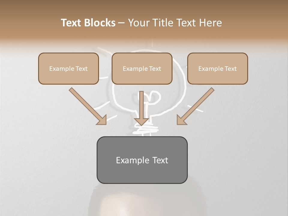 A Man With A Light Bulb Above His Head PowerPoint Template