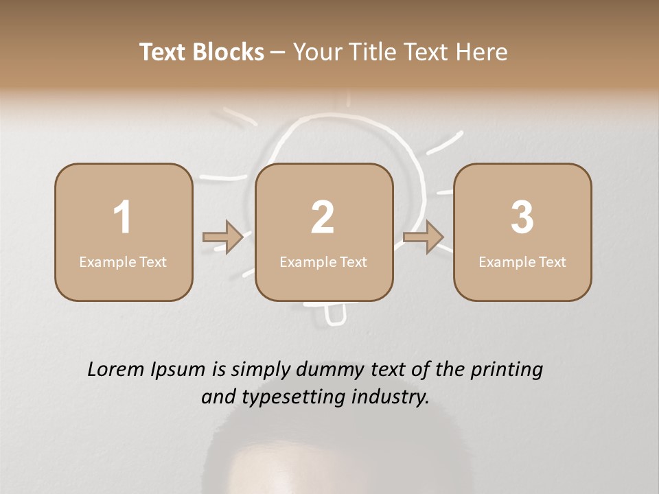 A Man With A Light Bulb Above His Head PowerPoint Template