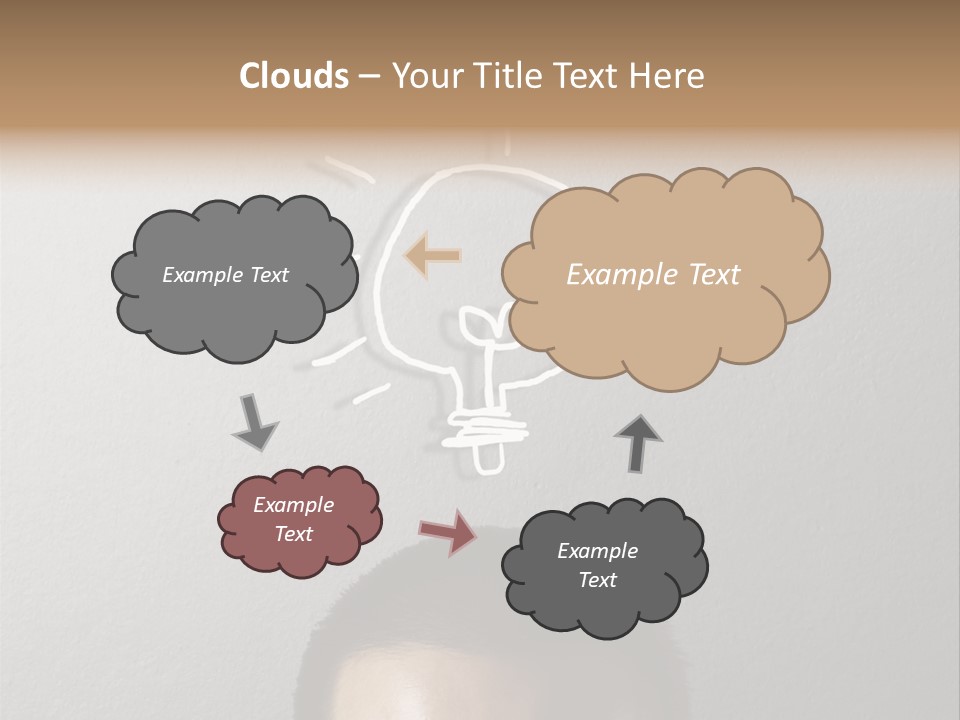 A Man With A Light Bulb Above His Head PowerPoint Template