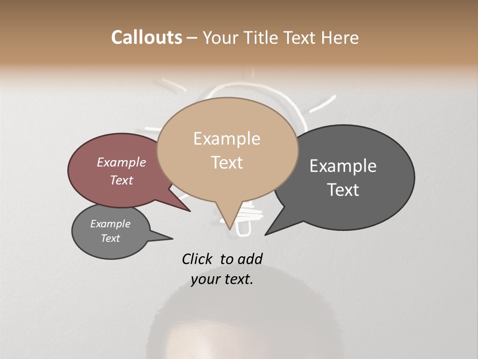 A Man With A Light Bulb Above His Head PowerPoint Template