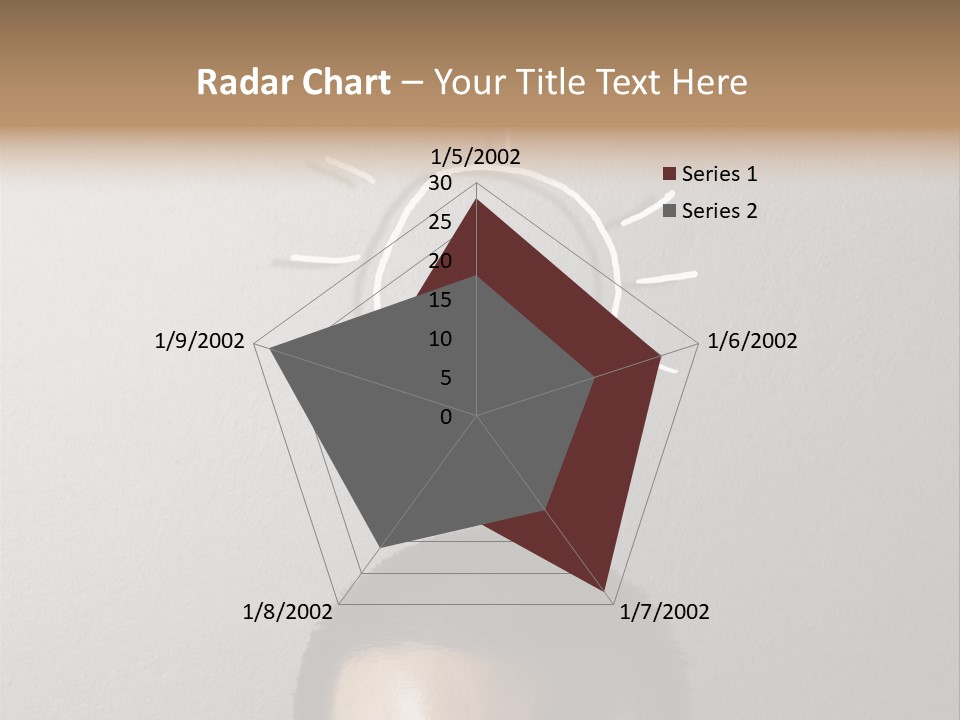 A Man With A Light Bulb Above His Head PowerPoint Template
