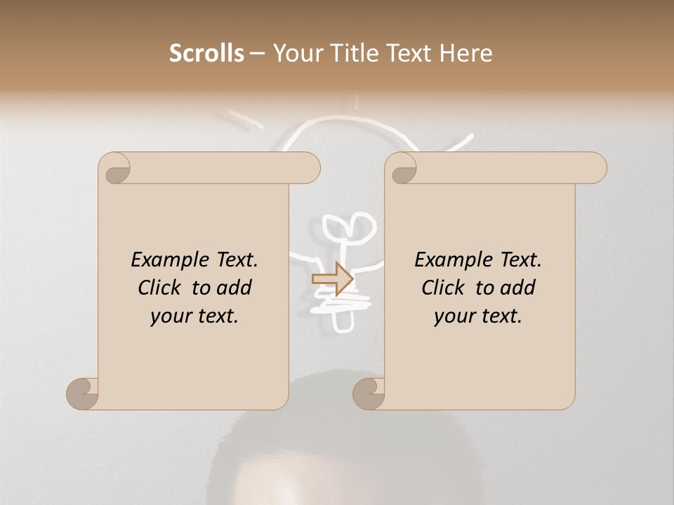A Man With A Light Bulb Above His Head PowerPoint Template