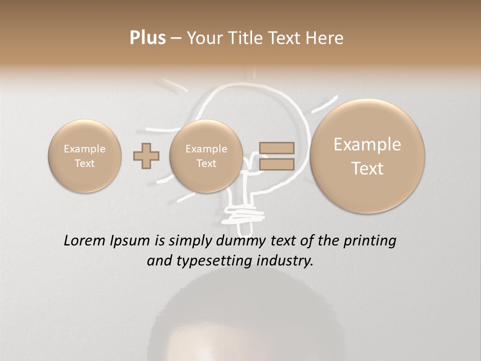 A Man With A Light Bulb Above His Head PowerPoint Template