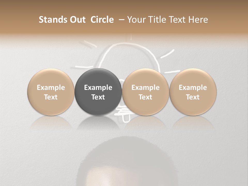 A Man With A Light Bulb Above His Head PowerPoint Template