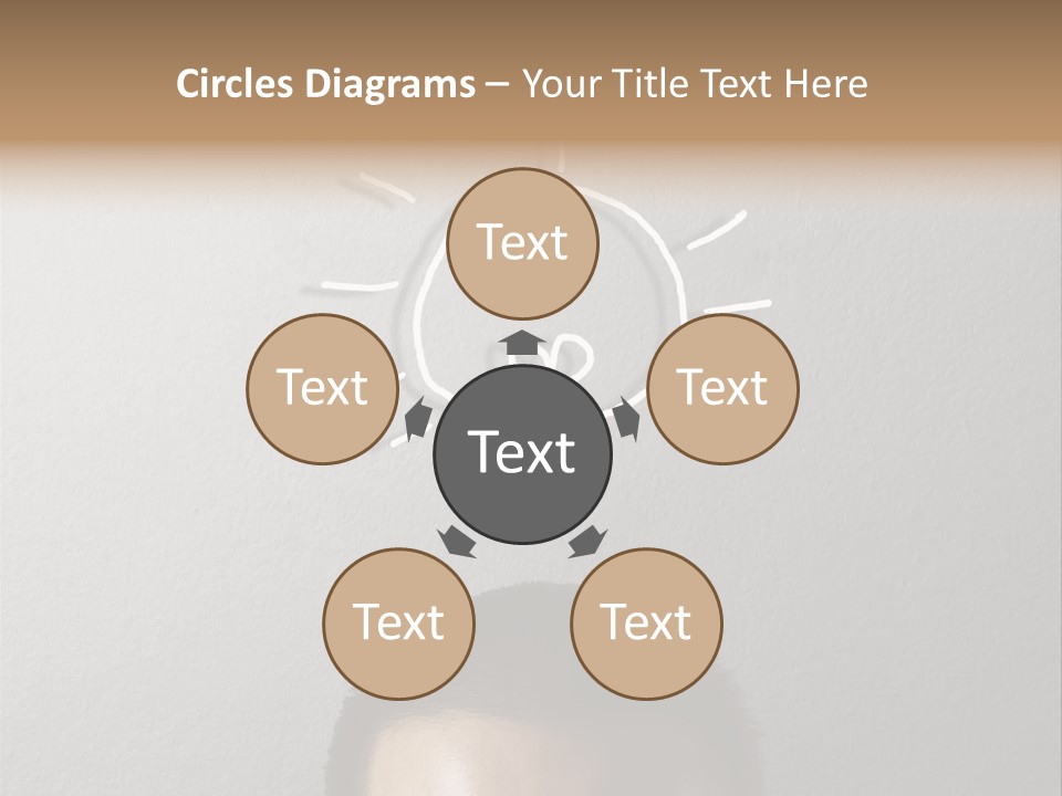 A Man With A Light Bulb Above His Head PowerPoint Template