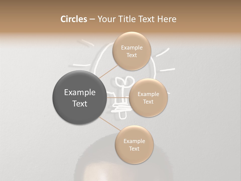 A Man With A Light Bulb Above His Head PowerPoint Template