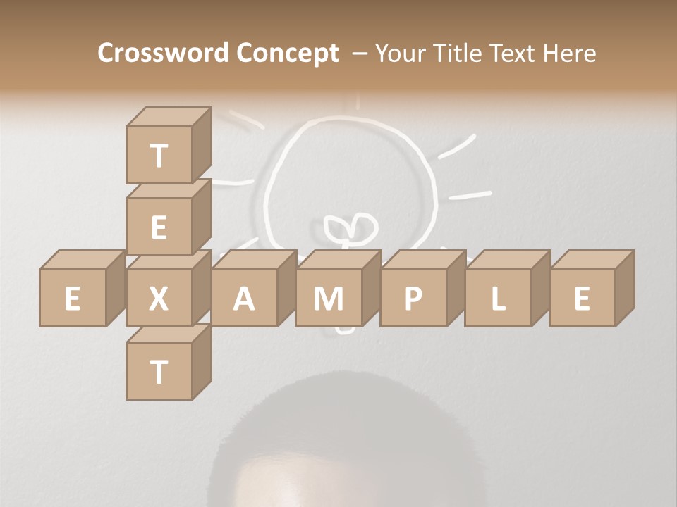 A Man With A Light Bulb Above His Head PowerPoint Template