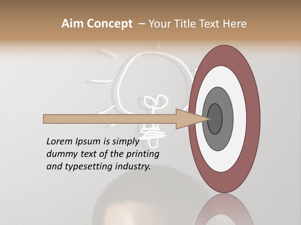A Man With A Light Bulb Above His Head PowerPoint Template