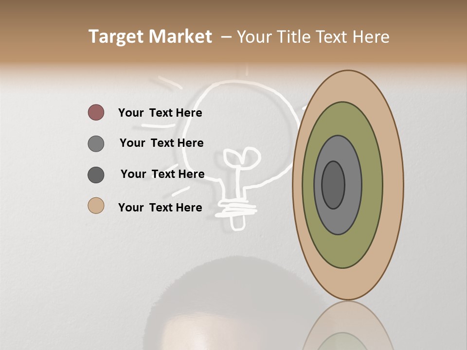 A Man With A Light Bulb Above His Head PowerPoint Template