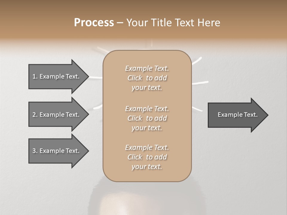 A Man With A Light Bulb Above His Head PowerPoint Template