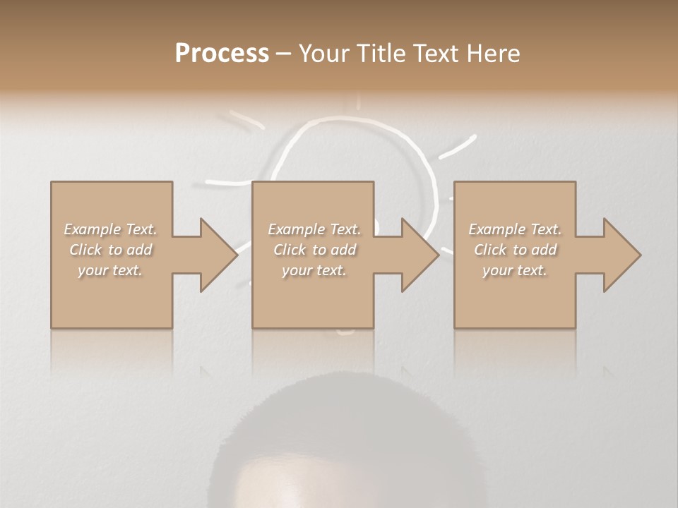 A Man With A Light Bulb Above His Head PowerPoint Template